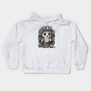 Female skeleton fashion model. Kids Hoodie